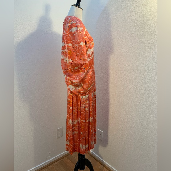 🌹New Listing🌹EUC Vintage 80s Il Baco Da Seta Silk Blouse & Skirt - Rome, Italy - Picture 2 of 7